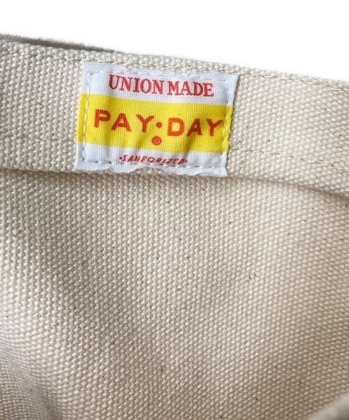 PAY DAY（ペイデイ）PAY DAY (ペイデイ) キャンバストートバッグ アイボリー×ネイビーの古着・服飾アイテム