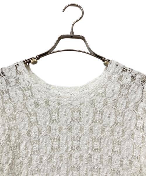 MACPHEE（マカフィー）MACPHEE (マカフィー) コットンナイロンレース クルーネックプルオーバー ホワイト サイズ:sizeSの古着・服飾アイテム