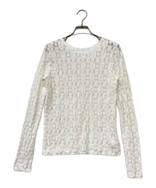 MACPHEE（マカフィー）MACPHEE (マカフィー) コットンナイロンレース クルーネックプルオーバー ホワイト サイズ:sizeSの古着・服飾アイテム
