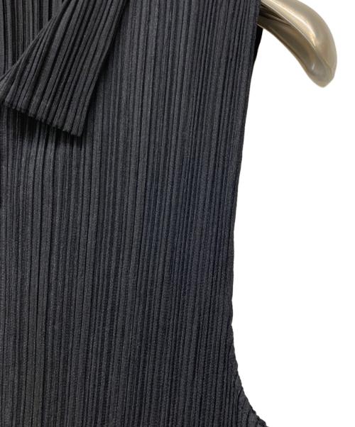 PLEATS PLEASE（プリーツプリーズ）PLEATS PLEASE (プリーツプリーズ) プリーツジップベスト ブラック サイズ:SIZE Lの古着・服飾アイテム