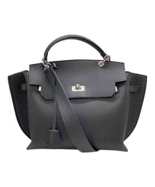 JISTORY（ジストリー）JISTORY (ジストリー) SQUARE BELT HANDLE BAG（スクエア ベルト ハンドル バッグ） ブラックの古着・服飾アイテム