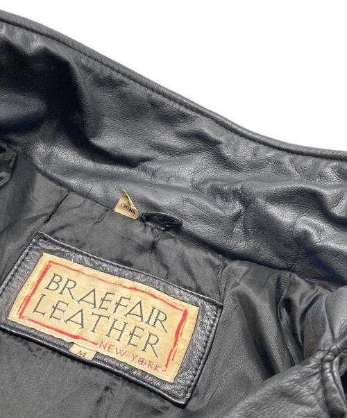 BRAEFAIR LEATHER（ブレアフェア レザー）BRAEFAIR LEATHER (ブレアフェア レザー) レザージャケット ブラック サイズ:sizeMの古着・服飾アイテム