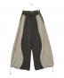 AULA AILA（アウラアイラ）の古着「25AW WAVE LINE DRAWSTRING PANTS/ウェーブ ライン ドローストリング パンツ」｜ベージュ×グレー×オリーブ