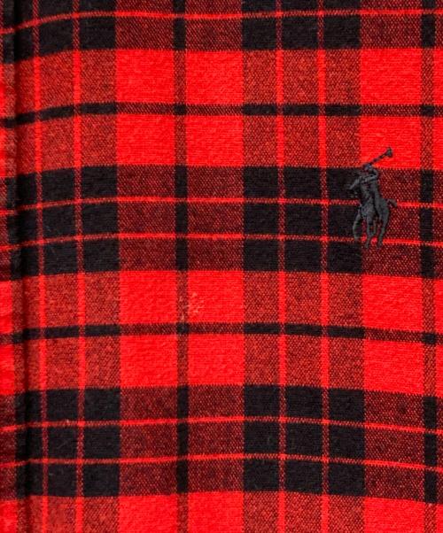 RALPH LAUREN（ラルフローレン）RALPH LAUREN (ラルフローレン) BLAKE ハウスチェックボタンダウンシャツ レッド×ブラック サイズ:SIZEXXLの古着・服飾アイテム