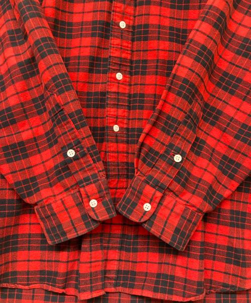RALPH LAUREN（ラルフローレン）RALPH LAUREN (ラルフローレン) BLAKE ハウスチェックボタンダウンシャツ レッド×ブラック サイズ:SIZEXXLの古着・服飾アイテム