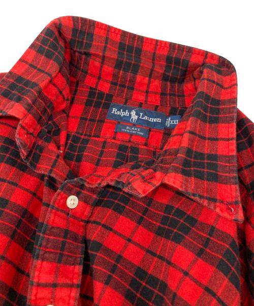 RALPH LAUREN（ラルフローレン）RALPH LAUREN (ラルフローレン) BLAKE ハウスチェックボタンダウンシャツ レッド×ブラック サイズ:SIZEXXLの古着・服飾アイテム