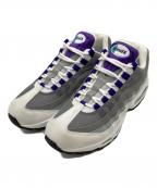 NIKEナイキ）の古着「WMNS AIR MAX 95 BIG BUBBLE WHITE/COURT PURPLE-EMERALD GREEN(ウィメンズ エアマックス 95 ビッグバブル ホワイト/コートパープル-エメラルドグリーン)」｜ホワイト×パープル