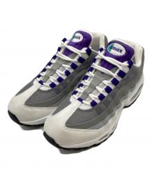 NIKE（ナイキ）の古着「WMNS AIR MAX 95 BIG BUBBLE WHITE/COURT PURPLE-EMERALD GREEN(ウィメンズ エアマックス 95 ビッグバブル ホワイト/コートパープル-エメラルドグリーン)」｜ホワイト×パープル