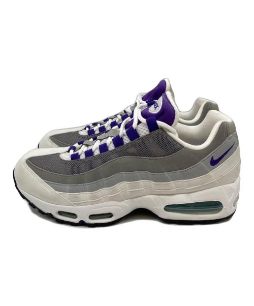 NIKE（ナイキ）NIKE WMNS AIR MAX 95 BIG BUBBLE WHITE/COURT PURPLE-EMERALD GREEN(ウィメンズ エアマックス 95 ビッグバブル ホワイト/コートパープル-エメラルドグリーン) サイズ:28㎝の古着・服飾アイテム