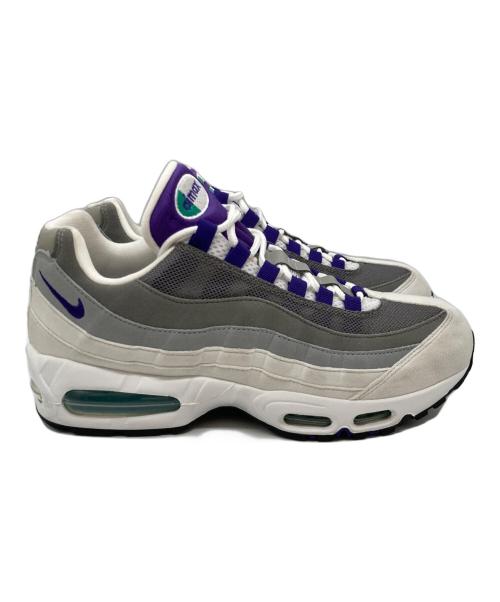 NIKE（ナイキ）NIKE WMNS AIR MAX 95 BIG BUBBLE WHITE/COURT PURPLE-EMERALD GREEN(ウィメンズ エアマックス 95 ビッグバブル ホワイト/コートパープル-エメラルドグリーン) サイズ:28㎝の古着・服飾アイテム
