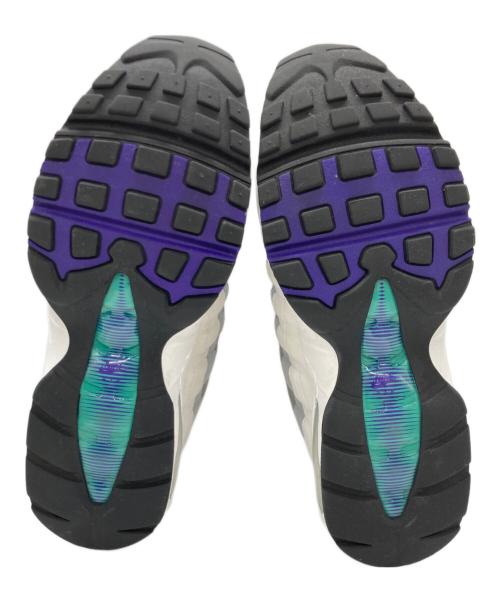 NIKE（ナイキ）NIKE WMNS AIR MAX 95 BIG BUBBLE WHITE/COURT PURPLE-EMERALD GREEN(ウィメンズ エアマックス 95 ビッグバブル ホワイト/コートパープル-エメラルドグリーン) サイズ:28㎝の古着・服飾アイテム