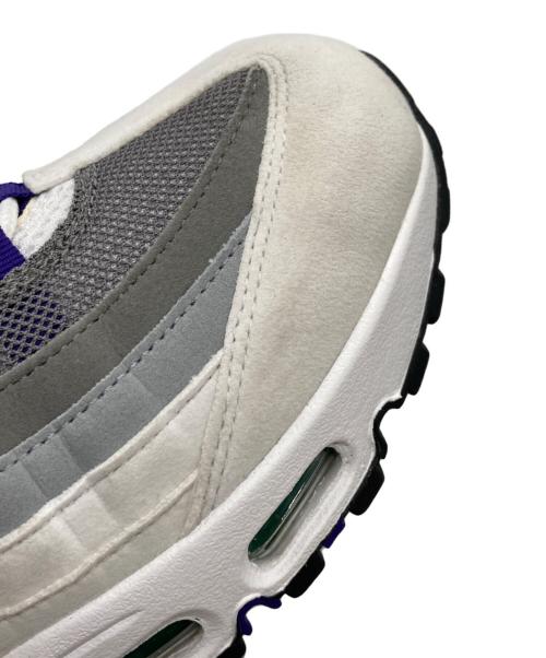 NIKE（ナイキ）NIKE WMNS AIR MAX 95 BIG BUBBLE WHITE/COURT PURPLE-EMERALD GREEN(ウィメンズ エアマックス 95 ビッグバブル ホワイト/コートパープル-エメラルドグリーン) サイズ:28㎝の古着・服飾アイテム