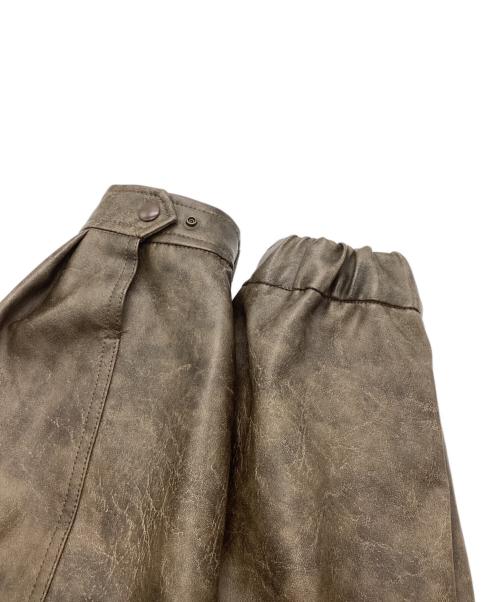 SLY（スライ）SLY (スライ) SLY FAUX LEATHER ZIP UP BZ(スライ フェイク レザー ジップ アップ ブルゾン) ブラウン サイズ:Freeの古着・服飾アイテム
