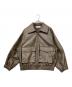 SLY（スライ）の古着「SLY FAUX LEATHER ZIP UP BZ(スライ フェイク レザー ジップ アップ ブルゾン)」｜ブラウン