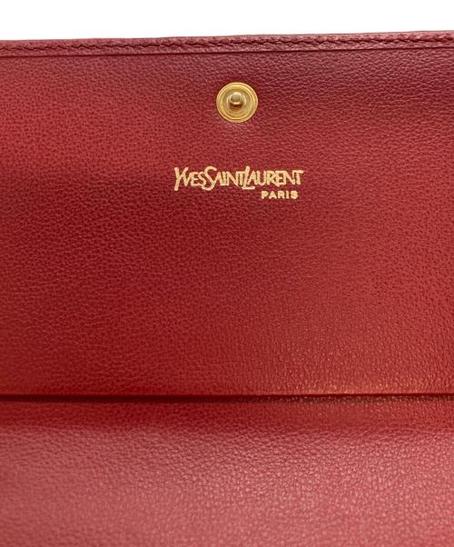 Yves Saint Laurent（イヴサンローラン）Yves Saint Laurent (イヴサンローラン) Yカット ウォレット レッドの古着・服飾アイテム