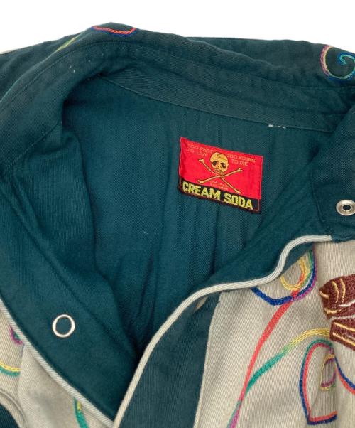 CREAM SODA（クリームソーダ）CREAM SODA (クリームソーダ) 刺繍スタッズ釦ウエスタンシャツ ダークグリーン サイズ:FREEの古着・服飾アイテム