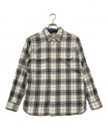 LEVI'S（リーバイス）の古着「Classic Worker Long Sleeve Shirt/クラシック・ワーカー・ロング・スリーブ・シャツ」｜グレー×ホワイト