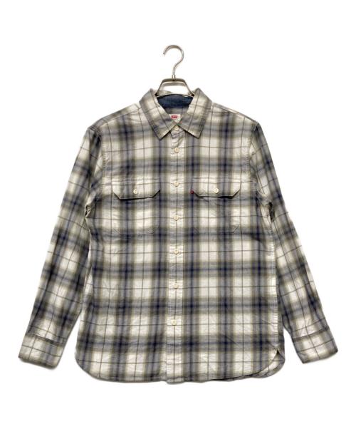 LEVI'S（リーバイス）LEVI'S (リーバイス) Classic Worker Long Sleeve Shirt/クラシック・ワーカー・ロング・スリーブ・シャツ グレー×ホワイト サイズ:Sの古着・服飾アイテム