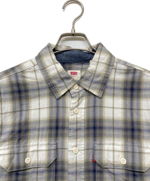 LEVI'S（リーバイス）LEVI'S (リーバイス) Classic Worker Long Sleeve Shirt/クラシック・ワーカー・ロング・スリーブ・シャツ グレー×ホワイト サイズ:Sの古着・服飾アイテム