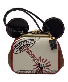 COACH×DISNEY×Keith Haring（コーチ×ディズニー×キースヘリング）の古着「キスロックバッグ」｜ホワイト×ブラウン