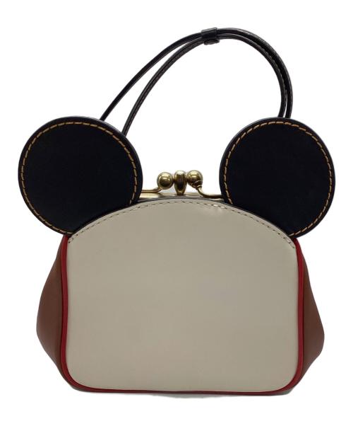 COACH（コーチ）COACH (コーチ) DISNEY (ディズニー) Keith Haring (キースヘリング) キスロックバッグ ホワイト×ブラウンの古着・服飾アイテム