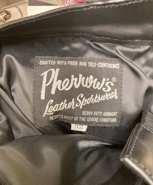 Pherrow's（フェローズ）PHERROW'S (フェローズ) レザーパンツ ブラック サイズ:W32の古着・服飾アイテム