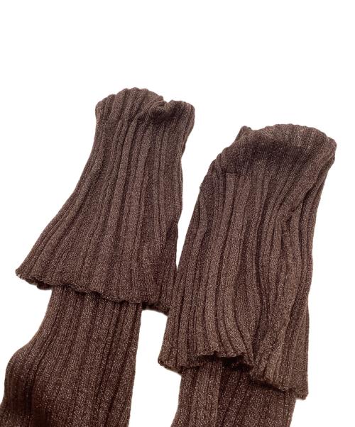 HER LIP TO（ハーリップトゥ）Her lip to (ハーリップトゥ) Random Ribbed Knit Cardigan　(ランダム リブ ニット カーディガン) ブラウン サイズ:sizeMの古着・服飾アイテム