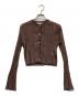 Her lip to（ハーリップトゥ）の古着「Random Ribbed Knit Cardigan　(ランダム リブ ニット カーディガン)」｜ブラウン