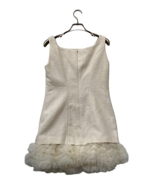 HER LIP TO（ハーリップトゥ）Her lip to (ハーリップトゥ) Roxanne Layered Tulle Mini Dress（ロクサーヌ レイヤード チュール ミニ ドレス） ホワイト サイズ:SIZE Sの古着・服飾アイテム