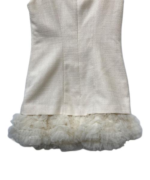 HER LIP TO（ハーリップトゥ）Her lip to (ハーリップトゥ) Roxanne Layered Tulle Mini Dress（ロクサーヌ レイヤード チュール ミニ ドレス） ホワイト サイズ:SIZE Sの古着・服飾アイテム