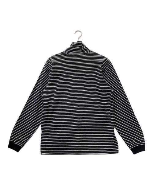 stussy（ステューシー）stussy (ステューシー) タートルネックボーダーカットソー ホワイト×ブラック サイズ:SIZELの古着・服飾アイテム