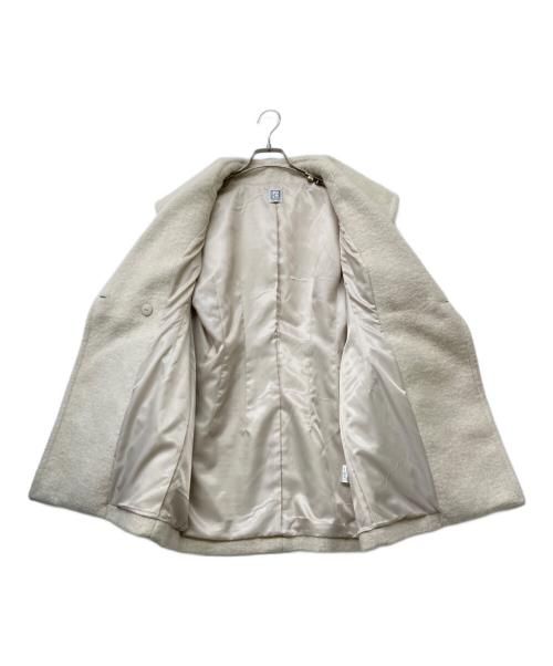 L'AUBE BLANIC（ローブ ブラン）L'AUBE BLANIC (ローブ ブラン) ケープカラーミディコート アイボリー サイズ:Freeの古着・服飾アイテム