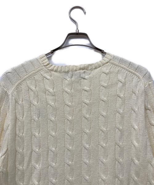 POLO RALPH LAUREN（ポロ・ラルフローレン）POLO RALPH LAUREN (ポロ・ラルフローレン) ケーブルニット ホワイト サイズ:SIZELの古着・服飾アイテム