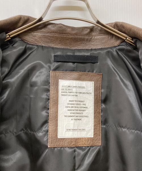 B.C STOCK（ビーセーストック）B.C STOCK (ビーセーストック) フェイクレザー A2 ブルゾン ブラウン サイズ:Mの古着・服飾アイテム
