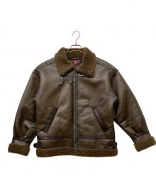 ALPHA INDUSTRIES INC（アルファインダストーリーズ）の古着「B-3 フェイクムートンジャケット」｜ブラウン