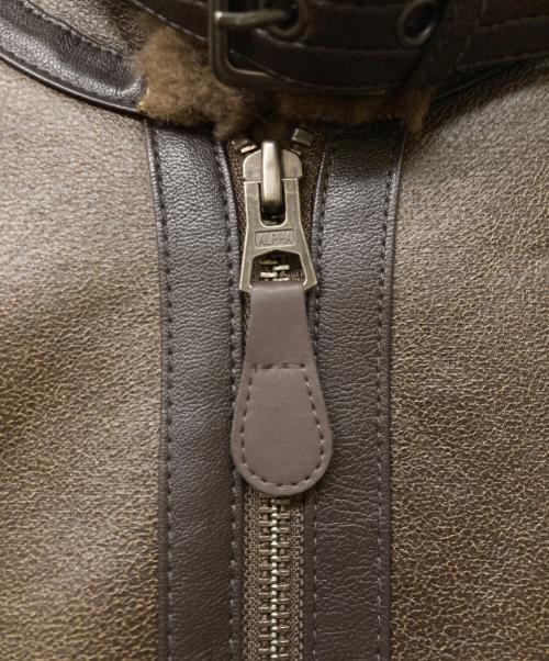ALPHA INDUSTRIES INC（アルファインダストーリーズ）ALPHA INDUSTRIES INC (アルファインダストーリーズ) B-3 フェイクムートンジャケット ブラウン サイズ:SIZEMの古着・服飾アイテム