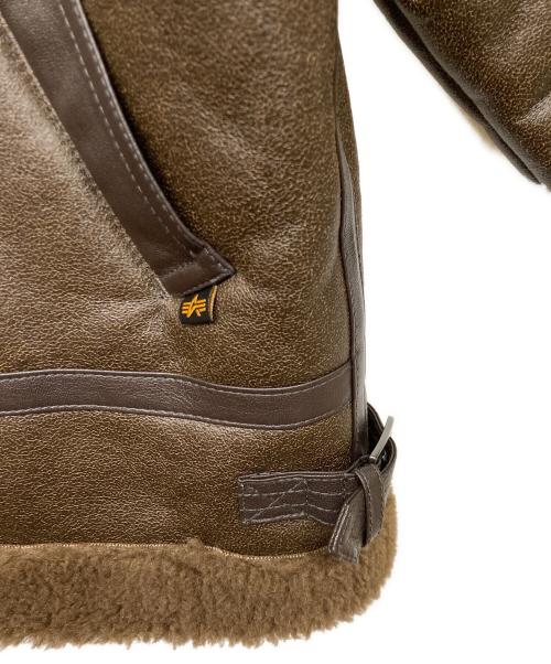 ALPHA INDUSTRIES INC（アルファインダストーリーズ）ALPHA INDUSTRIES INC (アルファインダストーリーズ) B-3 フェイクムートンジャケット ブラウン サイズ:SIZEMの古着・服飾アイテム