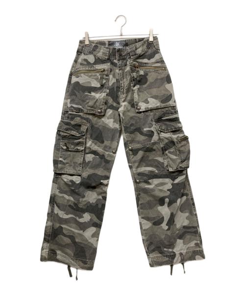 rosen kreuz（ローゼンクロイツ）rosen kreuz (ローゼンクロイツ) camouflage cargo pants/カモフラージュカーゴパンツ グレー サイズ:sizeMの古着・服飾アイテム
