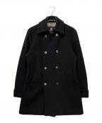 BURBERRY BLACK LABELバーバリーブラックレーベル）の古着「カシミヤブレンドウールPコート」｜ブラック