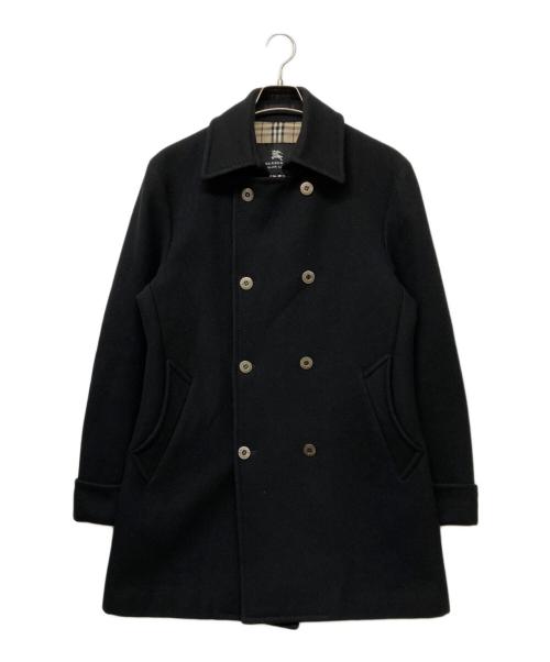BURBERRY BLACK LABEL（バーバリーブラックレーベル）BURBERRY BLACK LABEL (バーバリーブラックレーベル) カシミヤブレンドウールPコート ブラック サイズ:Lの古着・服飾アイテム