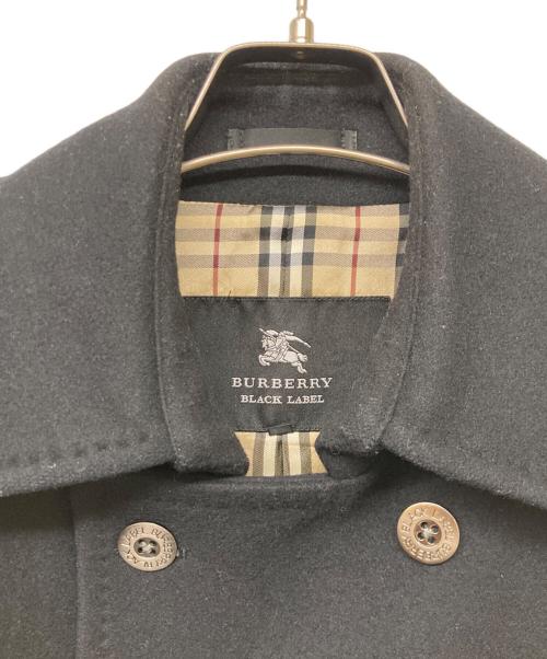 BURBERRY BLACK LABEL（バーバリーブラックレーベル）BURBERRY BLACK LABEL (バーバリーブラックレーベル) カシミヤブレンドウールPコート ブラック サイズ:Lの古着・服飾アイテム