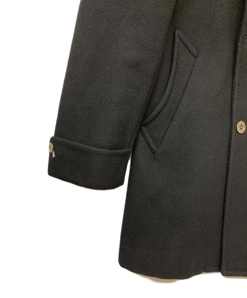 BURBERRY BLACK LABEL（バーバリーブラックレーベル）BURBERRY BLACK LABEL (バーバリーブラックレーベル) カシミヤブレンドウールPコート ブラック サイズ:Lの古着・服飾アイテム