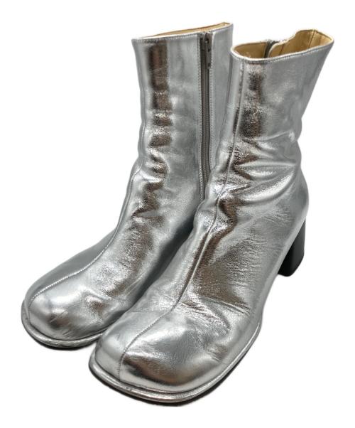 ALM.（アルム）ALM. (アルム) ADELA LEATHER BOOTS(アデラ レザー ブーツ) シルバー サイズ:SIZE24㎝の古着・服飾アイテム