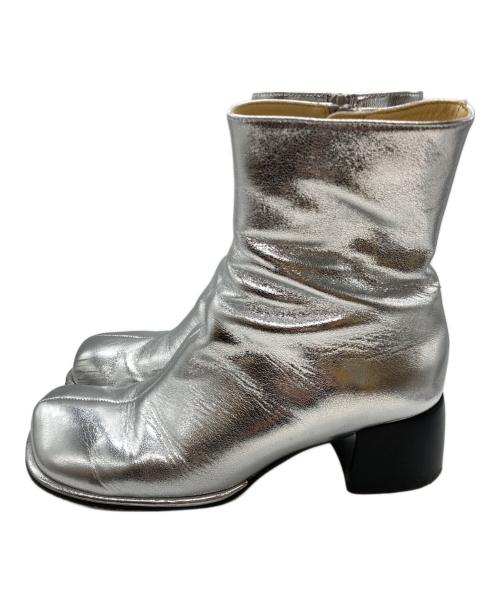 ALM.（アルム）ALM. (アルム) ADELA LEATHER BOOTS(アデラ レザー ブーツ) シルバー サイズ:SIZE24㎝の古着・服飾アイテム