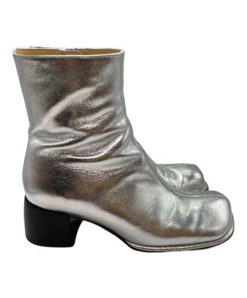 ALM.（アルム）ALM. (アルム) ADELA LEATHER BOOTS(アデラ レザー ブーツ) シルバー サイズ:SIZE24㎝の古着・服飾アイテム