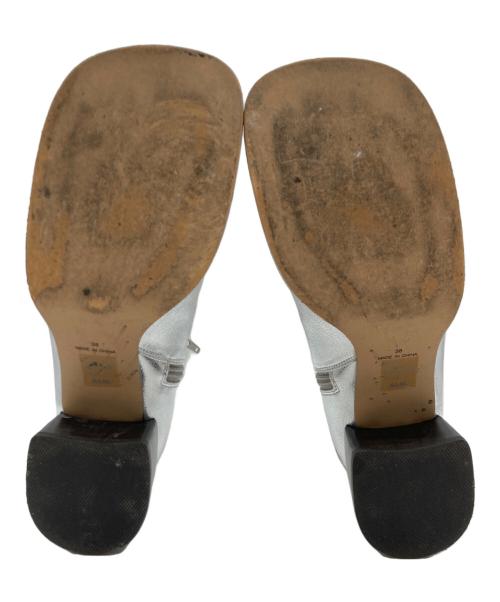 ALM.（アルム）ALM. (アルム) ADELA LEATHER BOOTS(アデラ レザー ブーツ) シルバー サイズ:SIZE24㎝の古着・服飾アイテム