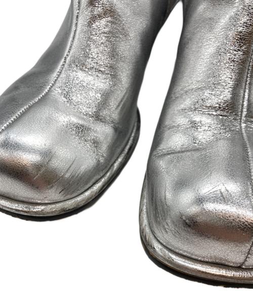 ALM.（アルム）ALM. (アルム) ADELA LEATHER BOOTS(アデラ レザー ブーツ) シルバー サイズ:SIZE24㎝の古着・服飾アイテム