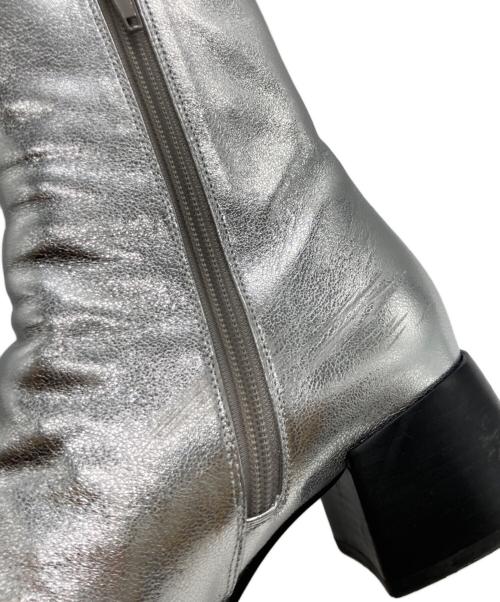 ALM.（アルム）ALM. (アルム) ADELA LEATHER BOOTS(アデラ レザー ブーツ) シルバー サイズ:SIZE24㎝の古着・服飾アイテム