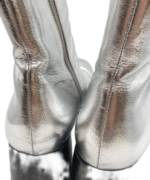ALM.（アルム）ALM. (アルム) ADELA LEATHER BOOTS(アデラ レザー ブーツ) シルバー サイズ:SIZE24㎝の古着・服飾アイテム