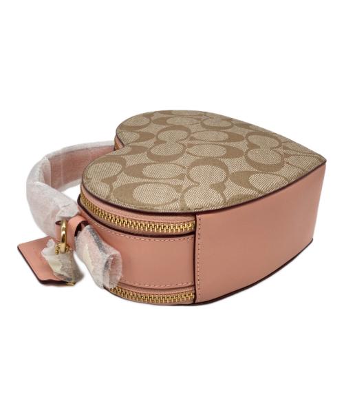 COACH（コーチ）COACH (コーチ) ハート クロスボディ シグネチャー キャンバス チェリー プリント ショルダーバッグ ピンクの古着・服飾アイテム